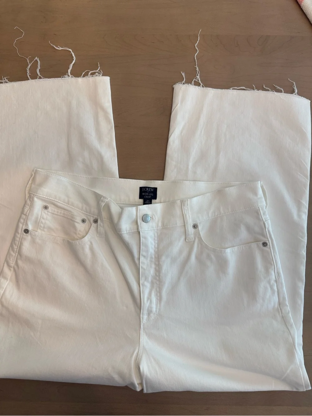 J. Crew White Wide-Leg Jeans